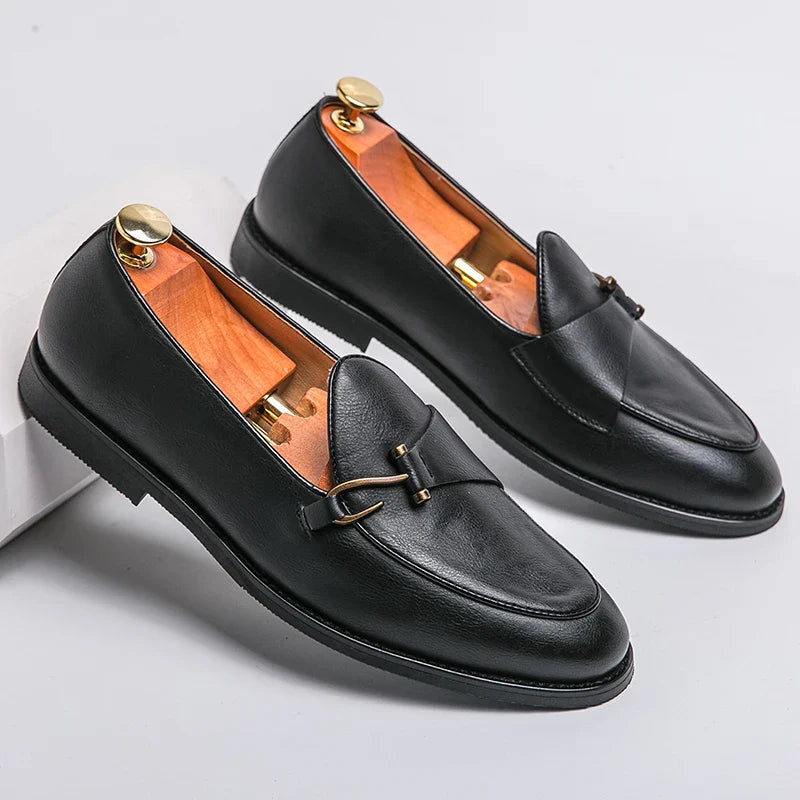 Men's Leather Loafers - Classic Fit Dress Shoes