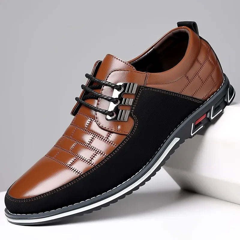 Men's Leather Oxford Sneakers - Classic Fit Dress Shoes