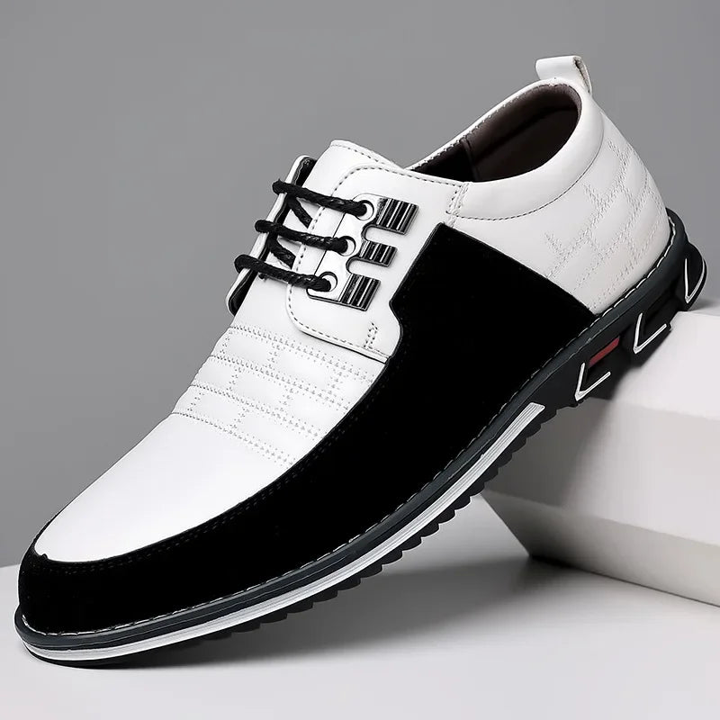 Men's Leather Oxford Sneakers - Classic Fit Dress Shoes