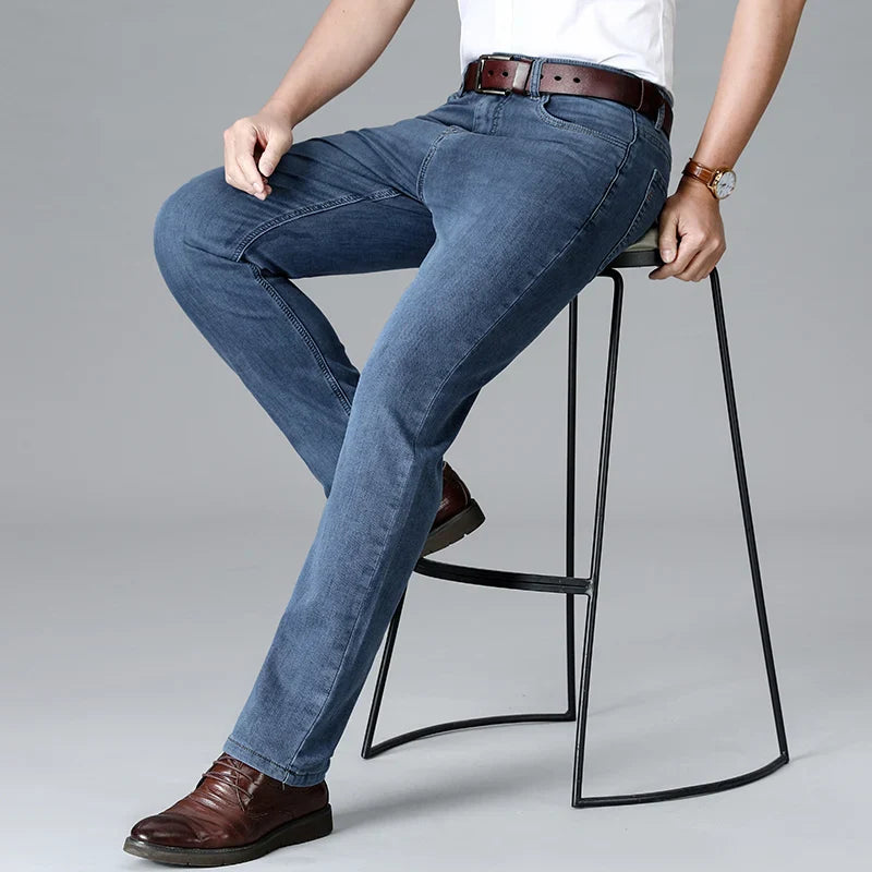 Men's Slim Fit Tapered Denim Jeans - Casual Wear