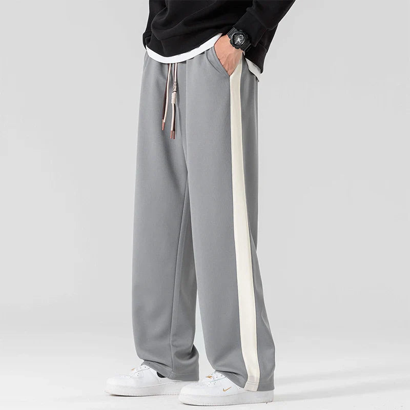 Men's Side Stripe Cotton Joggers - Relaxed Fit