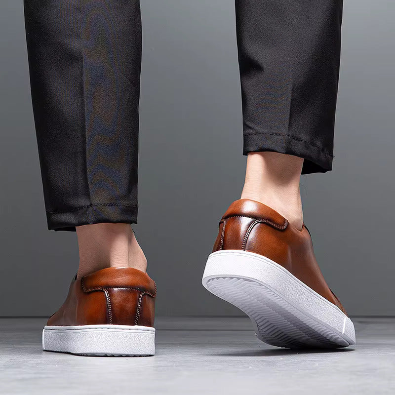 Men's Leather Sneakers - Casual Everyday Wear