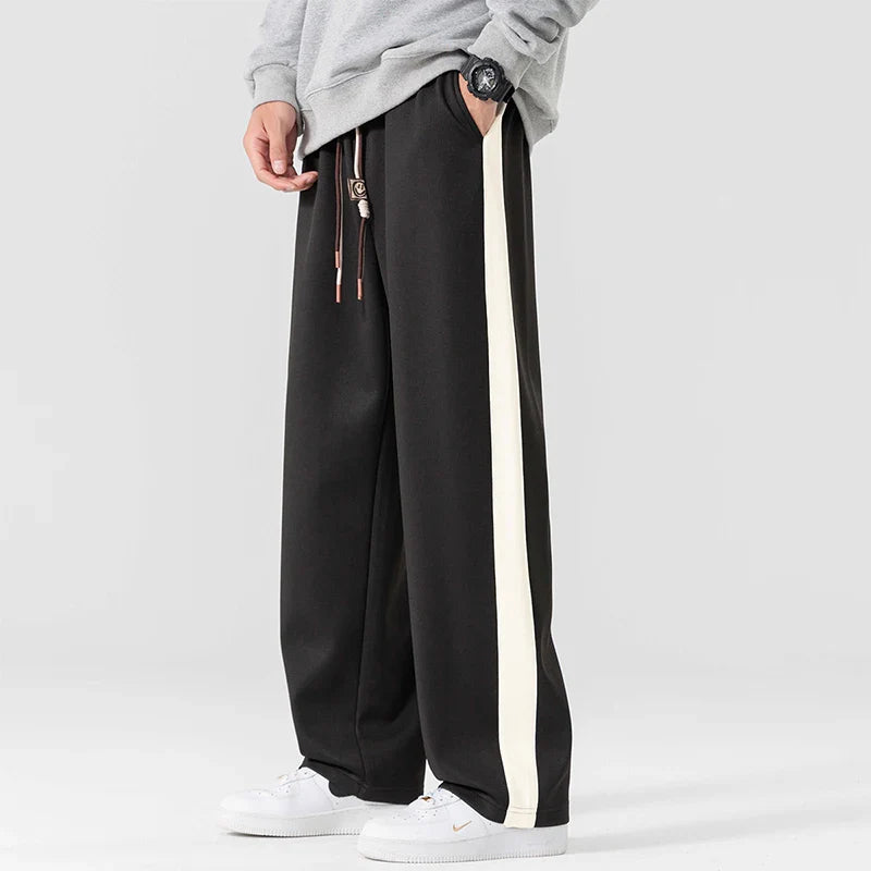 Men's Side Stripe Cotton Joggers - Relaxed Fit