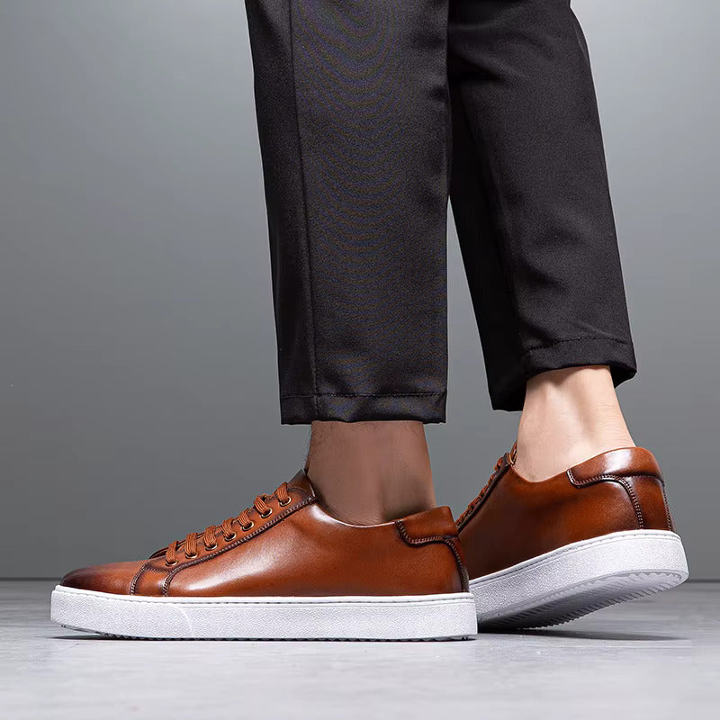 Men's Leather Sneakers - Casual Everyday Wear