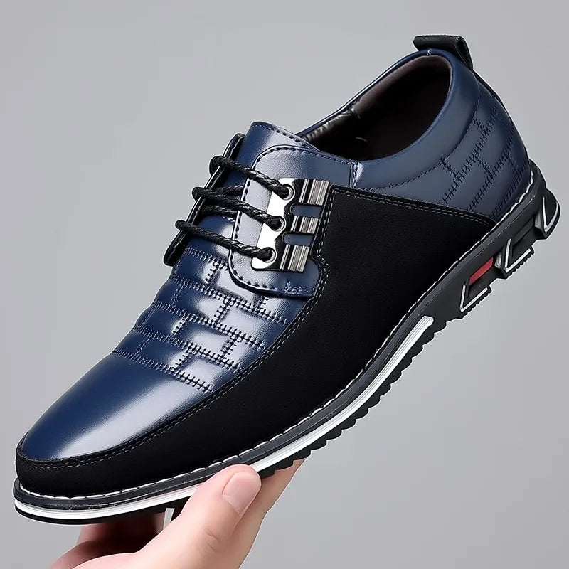 Men's Leather Oxford Sneakers - Classic Fit Dress Shoes
