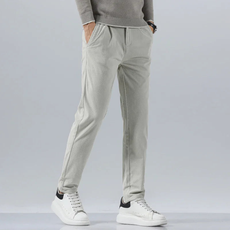 Men's Slim Fit Cotton Pants - Everyday Casual