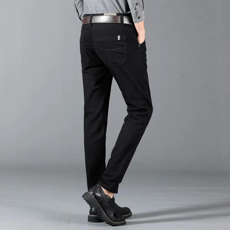 Men's Slim Fit Cotton Trousers - Business Casual