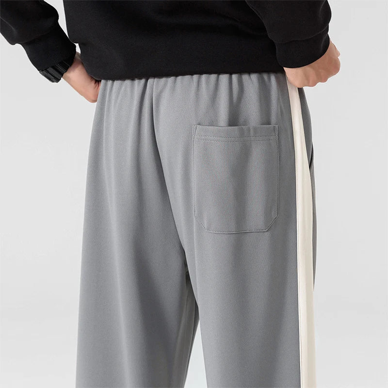 Men's Side Stripe Cotton Joggers - Relaxed Fit