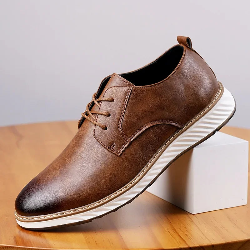 Men's Orthopedic Leather Sneakers - Everyday Wear