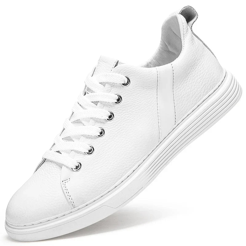 Men's Leather Low-Top Sneakers - Everyday Casual