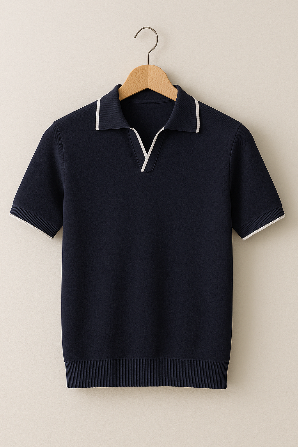 Men's Slim Fit Knit Polo Shirt - Casual Wear