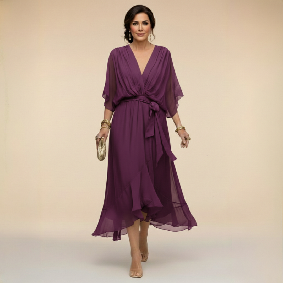 Sofia | Women's Elegant Wrap Midi Dress