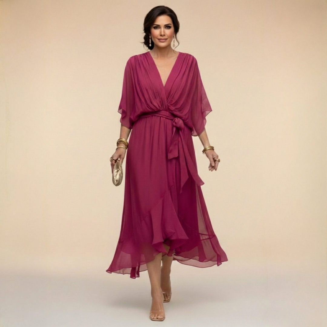 Sofia | Women's Elegant Wrap Midi Dress