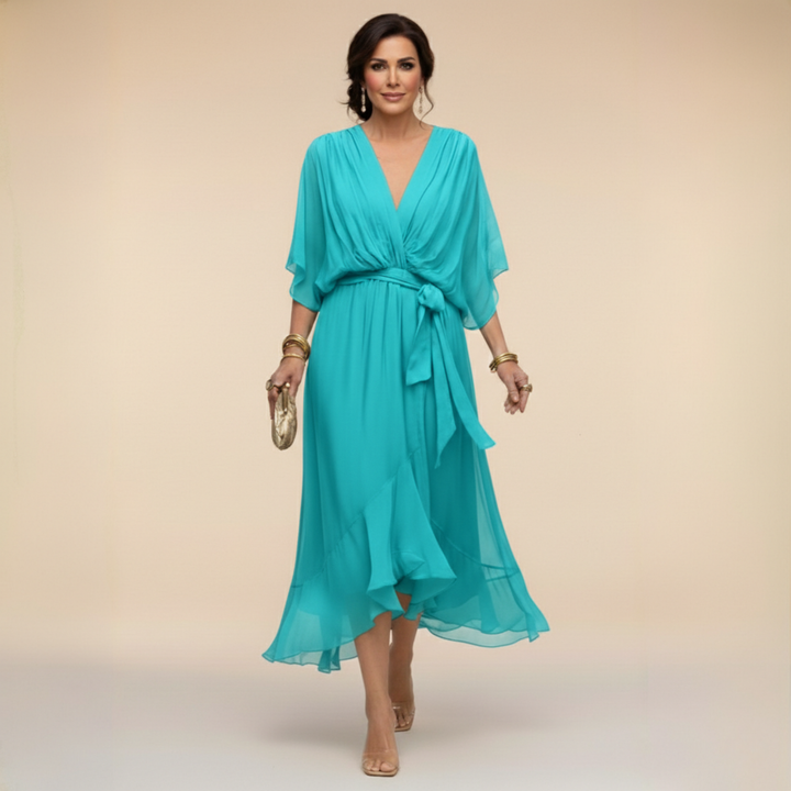 Sofia | Women's Elegant Wrap Midi Dress