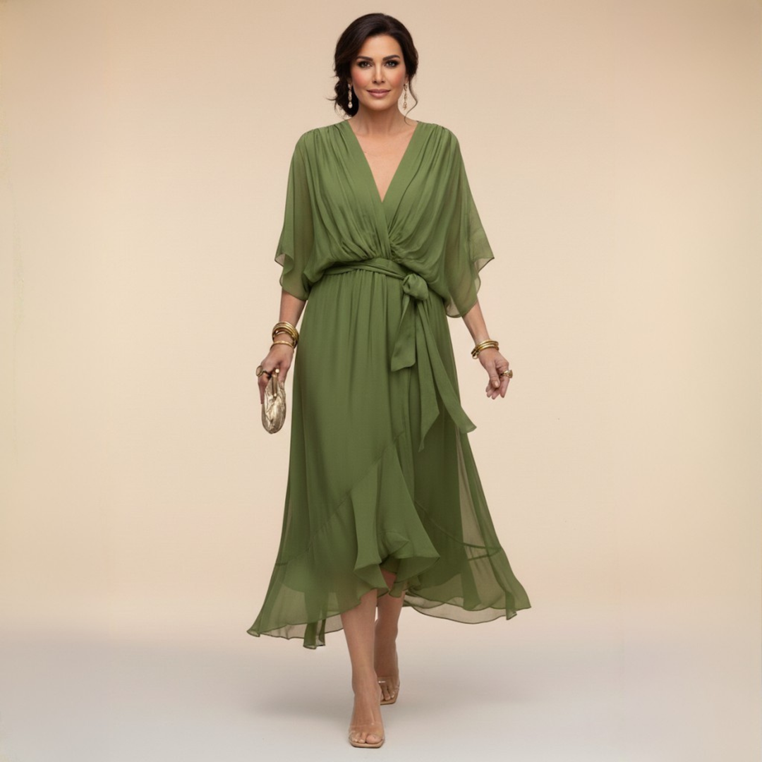Sofia | Women's Elegant Wrap Midi Dress