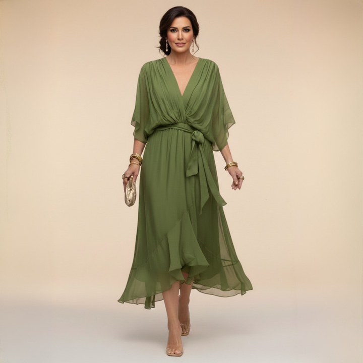 Sofia | Women's Elegant Wrap Midi Dress