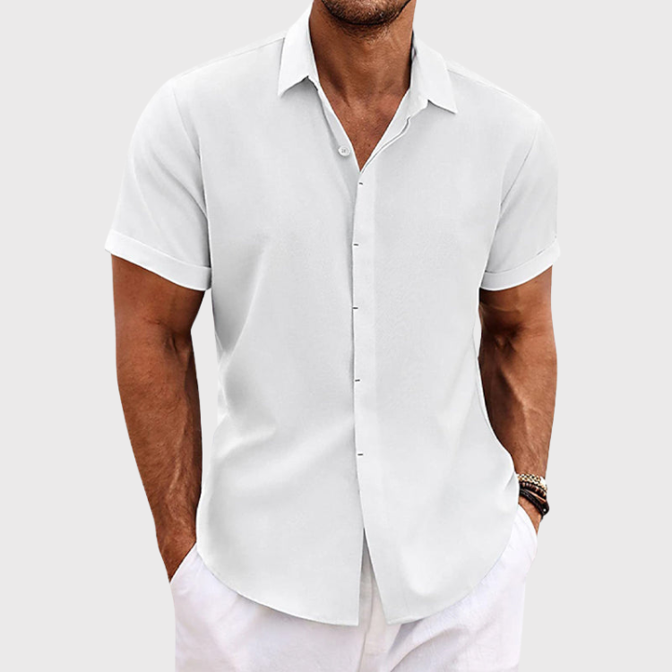 Men's Short Sleeve Relaxed Fit Shirt - Casual Summer