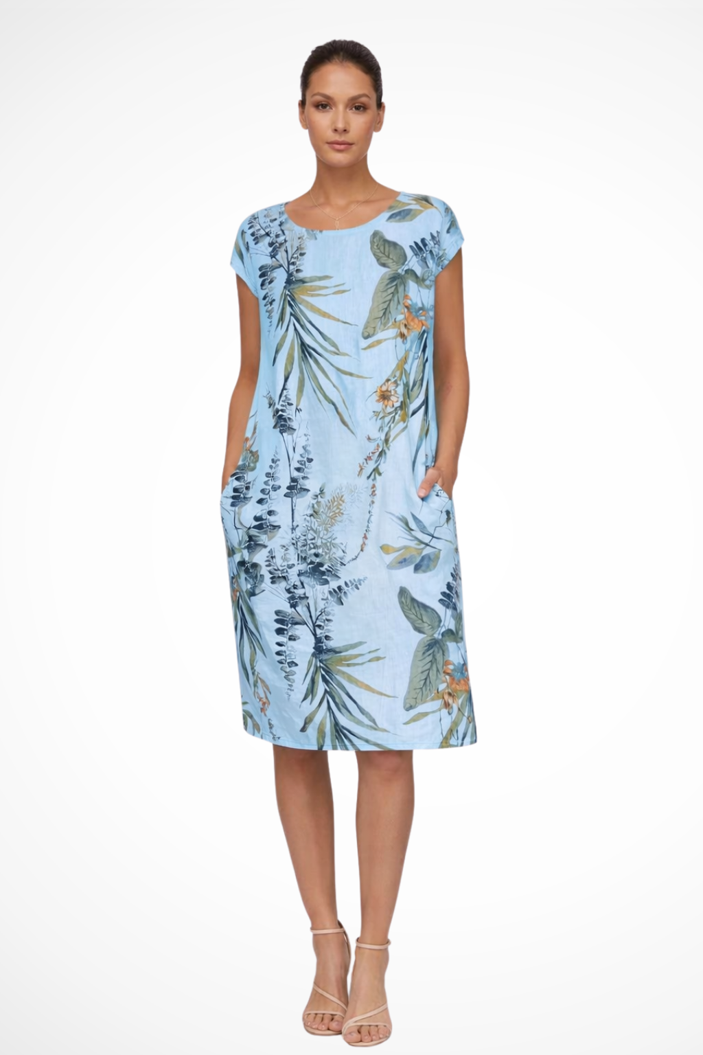 Women's Casual Botanical Print Chiffon Summer Dress