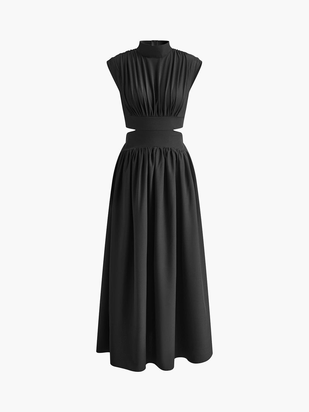 Women's Elegant Cutout Maxi Dress - Summer Evening