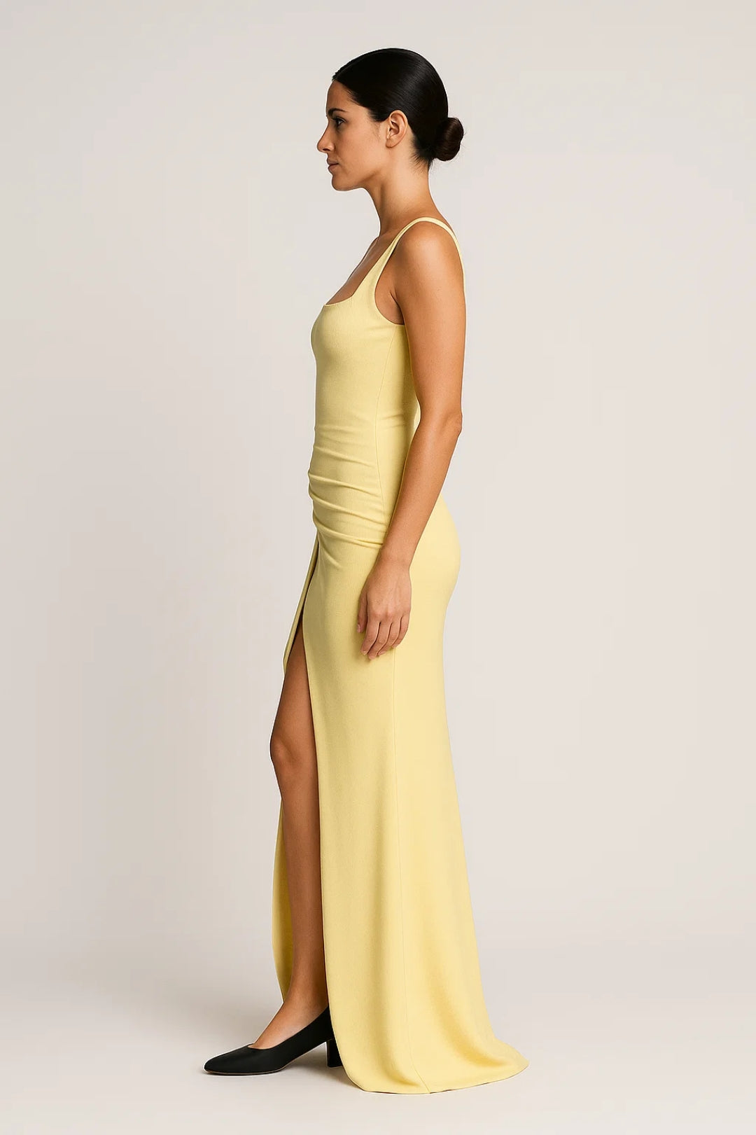 Women's Flattering Maxi Dress - High Split Summer Casual