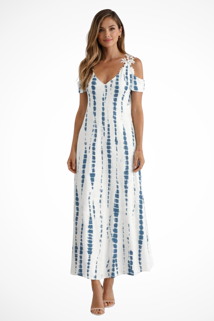 Women's Floral Chiffon Maxi Dress - Summer Beach