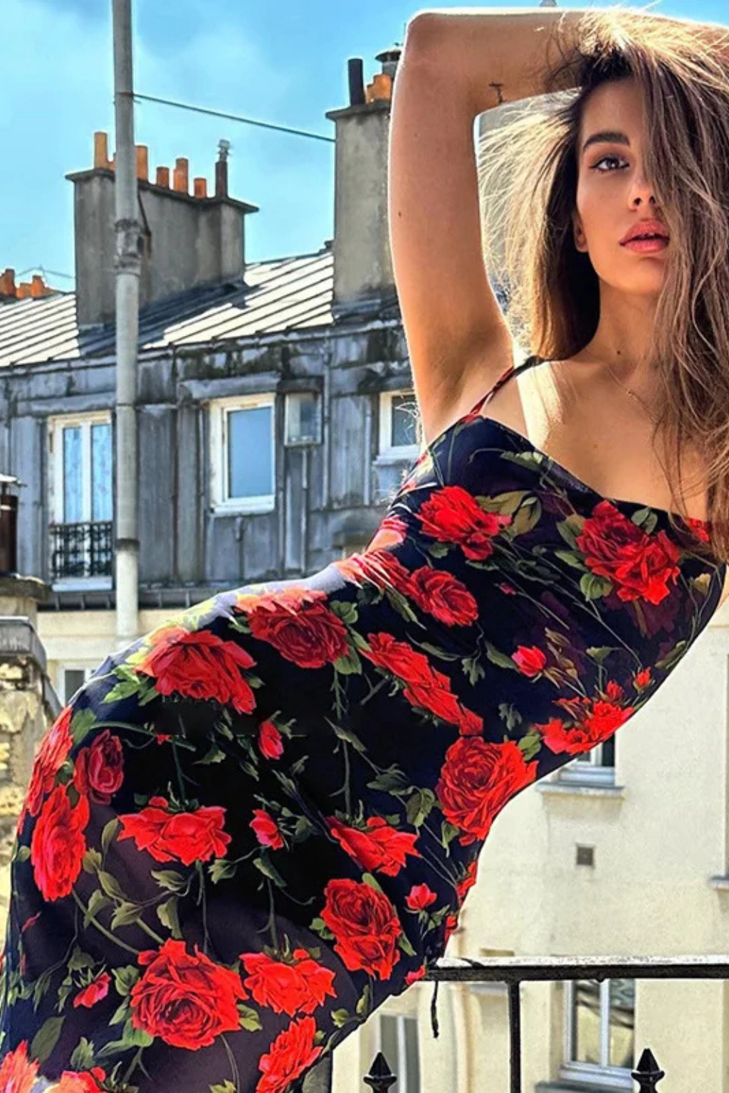 Women's Floral Chiffon Maxi Dress - Summer Wedding Guest