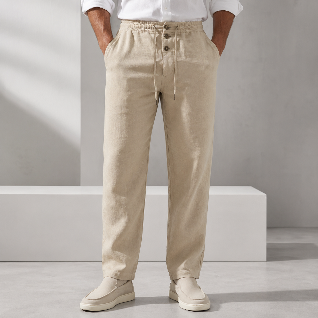 Men's Linen Pants - Relaxed Fit
