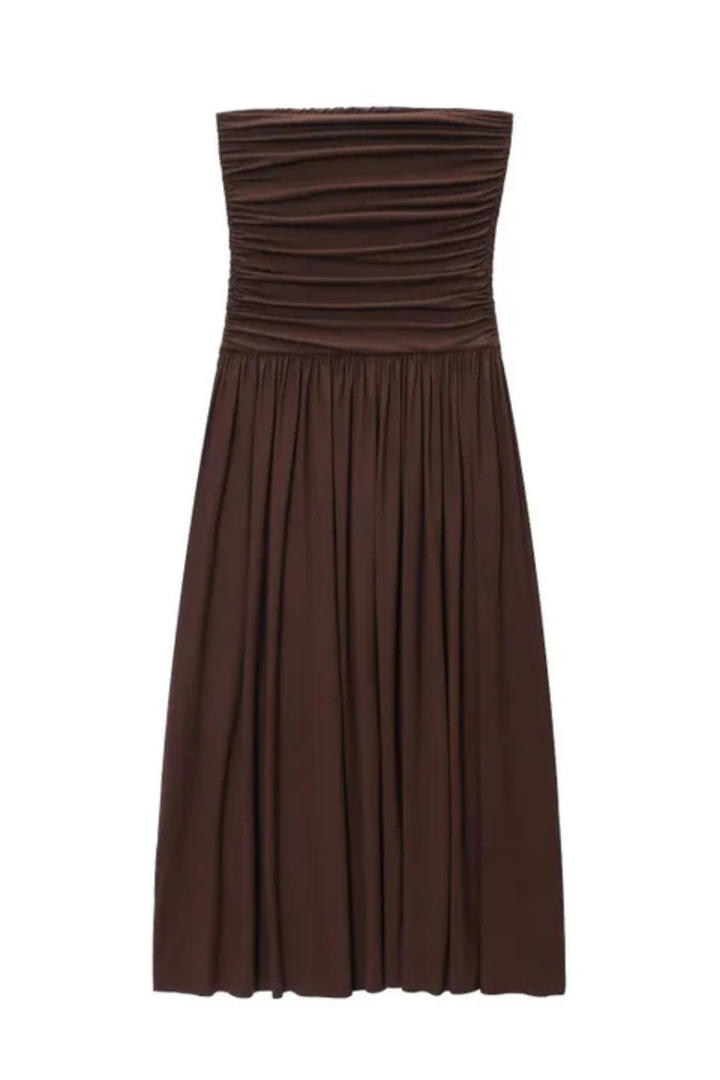 Women's Pleated Chiffon Maxi Dress - Summer Occasion