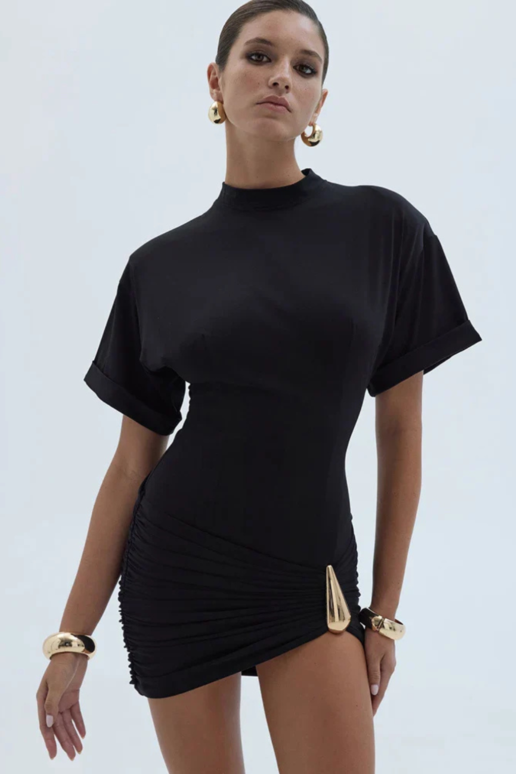 Women's Ruched Bodycon Mini Dress - Summer Wedding Guest
