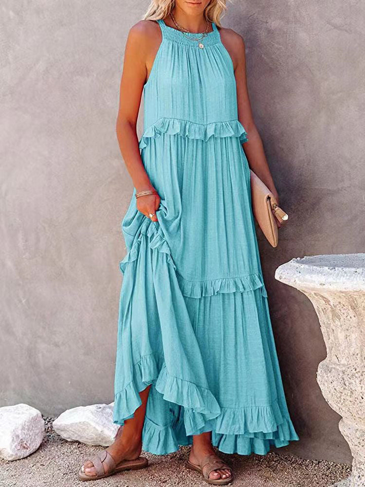 Women's Sleeveless A-line Maxi Dress - Comfortable Summer Style