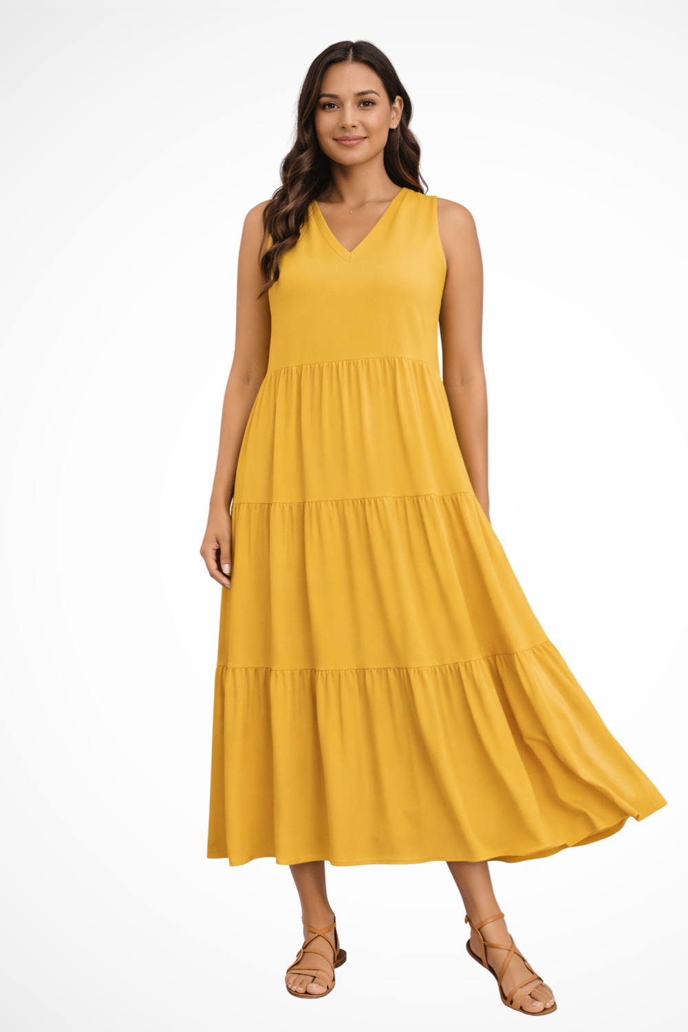 Women's Tiered Maxi Dress - Summer Chiffon