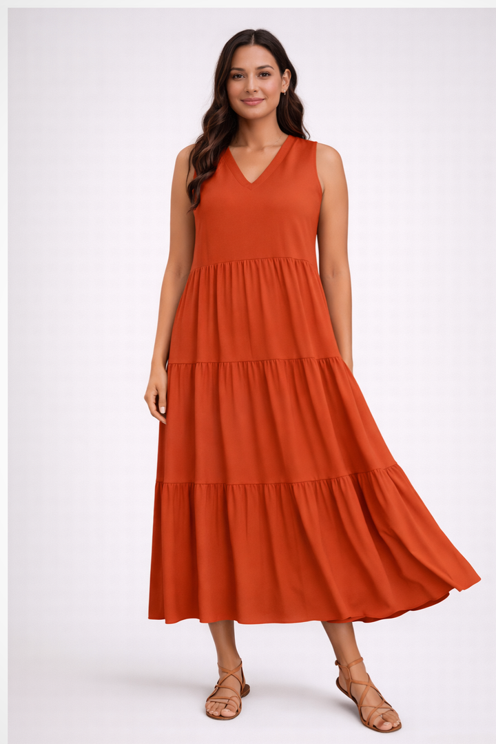 Women's Tiered Maxi Dress - Summer Chiffon