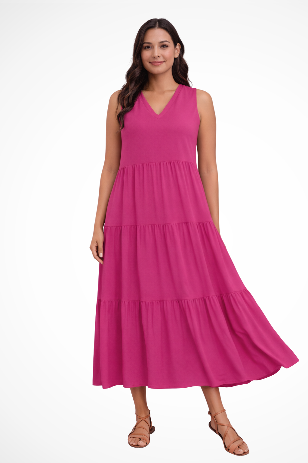 Women's Tiered Maxi Dress - Summer Chiffon