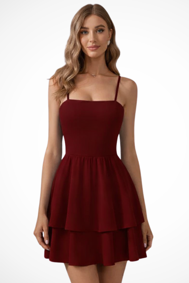 Women's Tiered Ruffle Cotton Mini Dress - Summer Casual